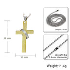 Bible Cross Jesus Christian Prayer Stainless Steel Pendant Chain Bulk