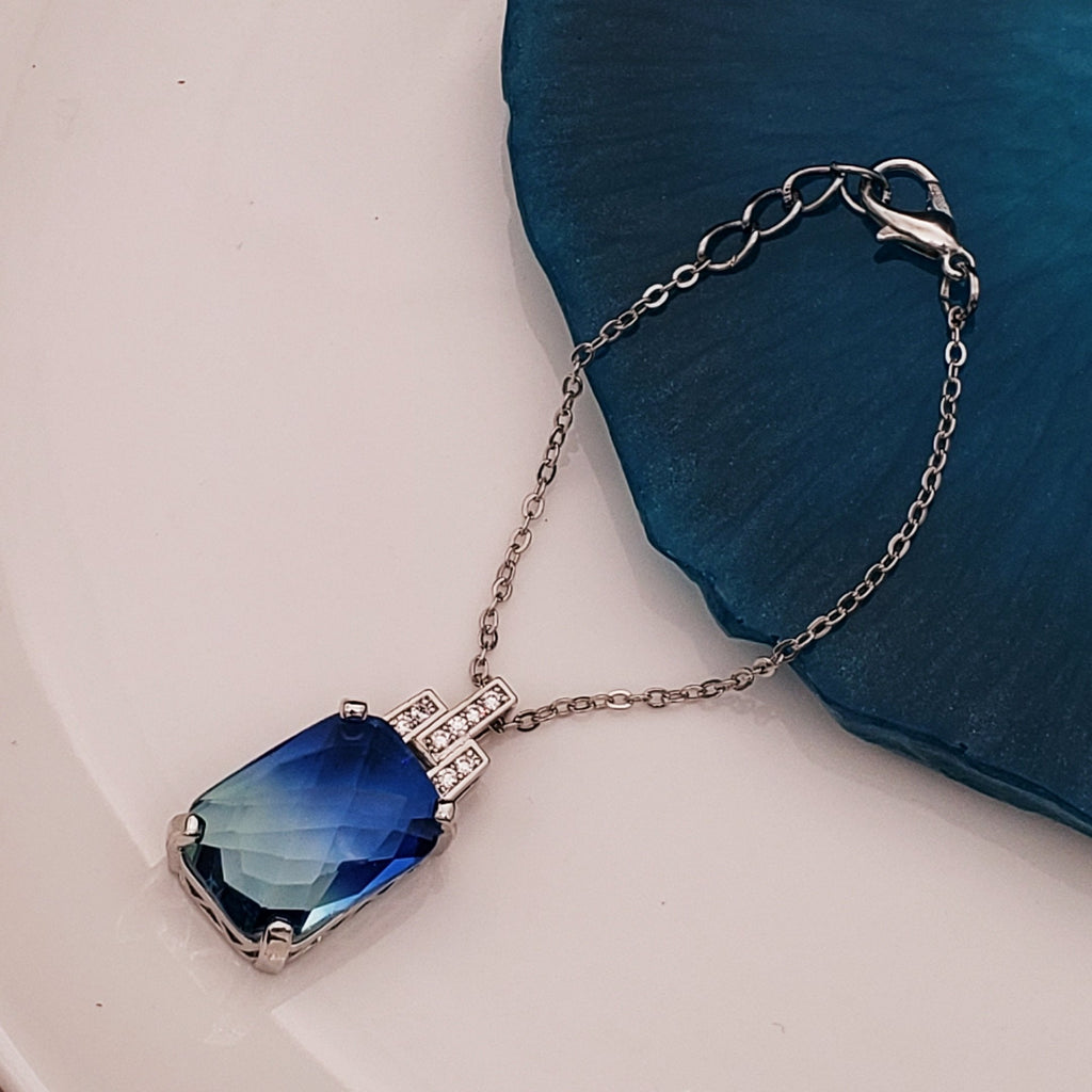Cool Sea Blue Shades Silver Brass Watch Charm For Women Bulk