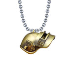 Vintage Helmet Souvenier Bronze Stainless Steel Pendant Chain Bulk