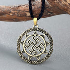 Vintage Swastik Talisman Bronze Pendant Necklace Chain Bulk