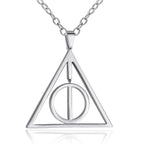 Harry Potter Time Turner Hallows Triangle Compass Stainless Steel Pendant Chain