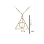 Harry Potter Time Turner Hallows Triangle Compass Stainless Steel Pendant Chain