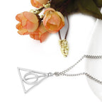 Harry Potter Time Turner Hallows Triangle Compass Stainless Steel Pendant Chain