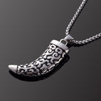 Wolf Tooth Replica Silver Stainless Steel Pendant Chain Bulk