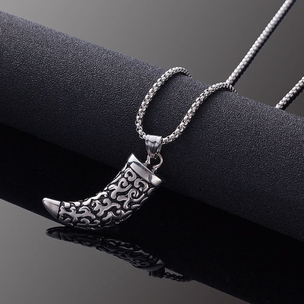 Wolf Tooth Replica Silver Stainless Steel Pendant Chain Bulk Main image