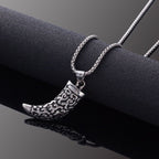 Wolf Tooth Replica Silver Stainless Steel Pendant Chain Bulk