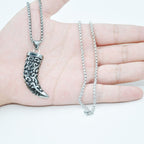 Wolf Tooth Replica Silver Stainless Steel Pendant Chain Bulk
