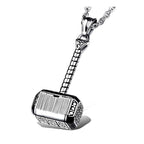 Hammer Silver Surgical Stainless Steel Pendant Necklace Chain Bulk