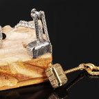 Hammer Silver Surgical Stainless Steel Pendant Necklace Chain Bulk