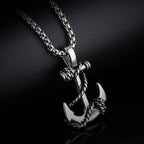 Marine Rudder Anchor Sailor Silver Stainless Steel Pendant Chain Bulk
