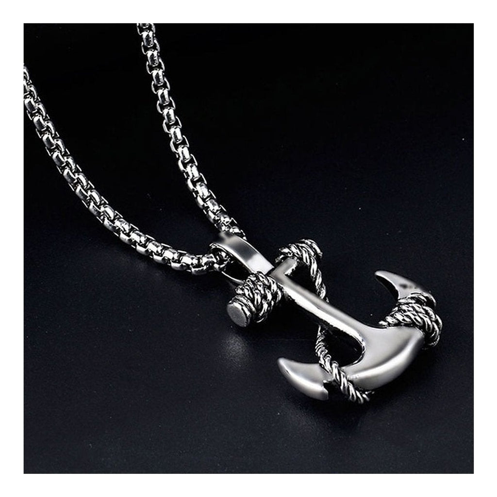Marine Rudder Anchor Sailor Silver Stainless Steel Pendant Chain Bulk