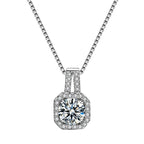Dainty Classic Solitaire American Diamond Crystal Pendant Chain Bulk