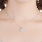 Dainty Classic Solitaire American Diamond Crystal Pendant Chain Bulk