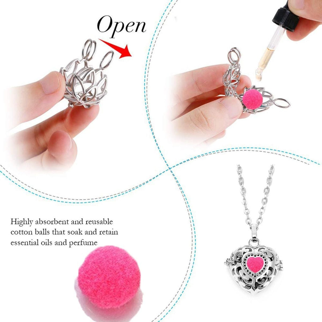 Heart Love Aromatherapy Perfume Diffuser Openable Pendant Chain Bulk