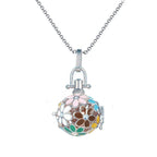 Colorful Aromatherapy Oil Perfume Diffuser Hollow Cage Pendant Chain