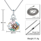 Colorful Aromatherapy Oil Perfume Diffuser Hollow Cage Pendant Chain