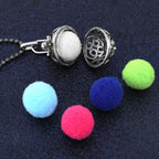 Colorful Aromatherapy Oil Perfume Diffuser Hollow Cage Pendant Chain