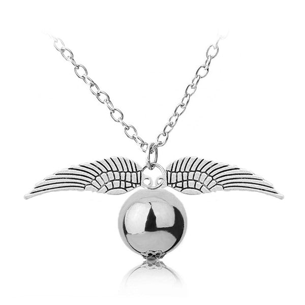 Harry Potter Hogwarts Wings Burglar Angel Snitch Stainless Steel Pendant Chain Secondary image