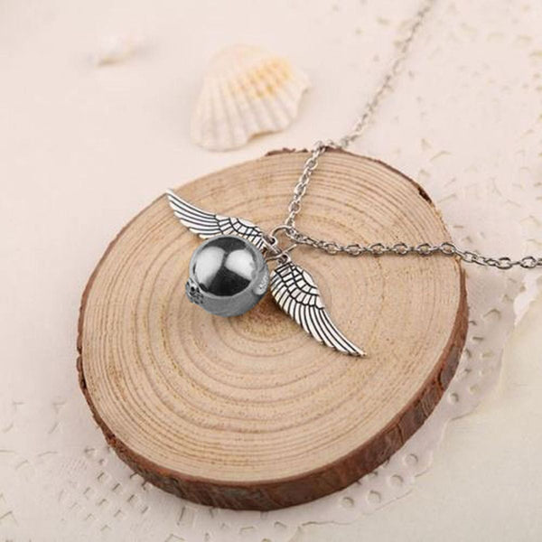 Harry Potter Hogwarts Wings Burglar Angel Snitch Stainless Steel Pendant Chain Main image