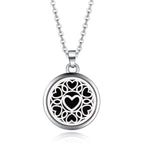 Love Heart Aroma Therapy Perfume Diffuser 8 Refill Pad Pendant Chain