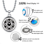 Love Heart Aroma Therapy Perfume Diffuser 8 Refill Pad Pendant Chain
