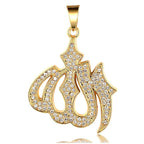 Almighty Allah God Muslim Islamic Gold Brass Locket Pendant Bulk