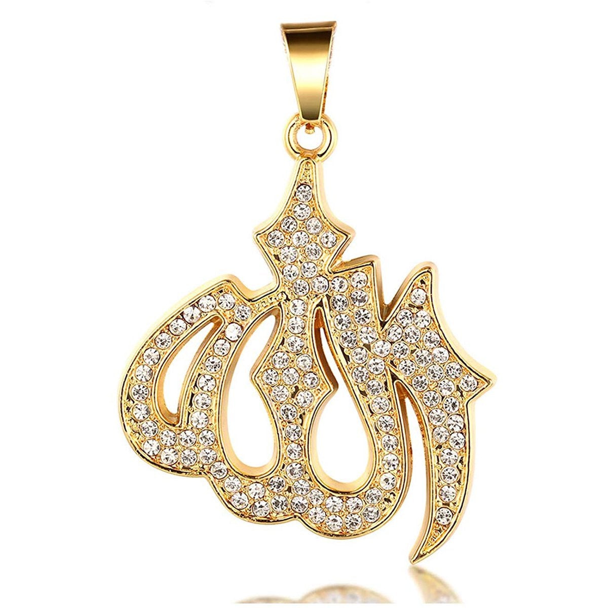 Almighty Allah God Muslim Islamic Gold Brass Locket Pendant Bulk