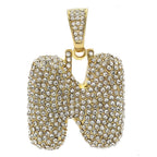 Hip Hop Iced Out Iced Out Alphabet Initial Letter R 18K Gold Stainless Steel Pendant Women Men