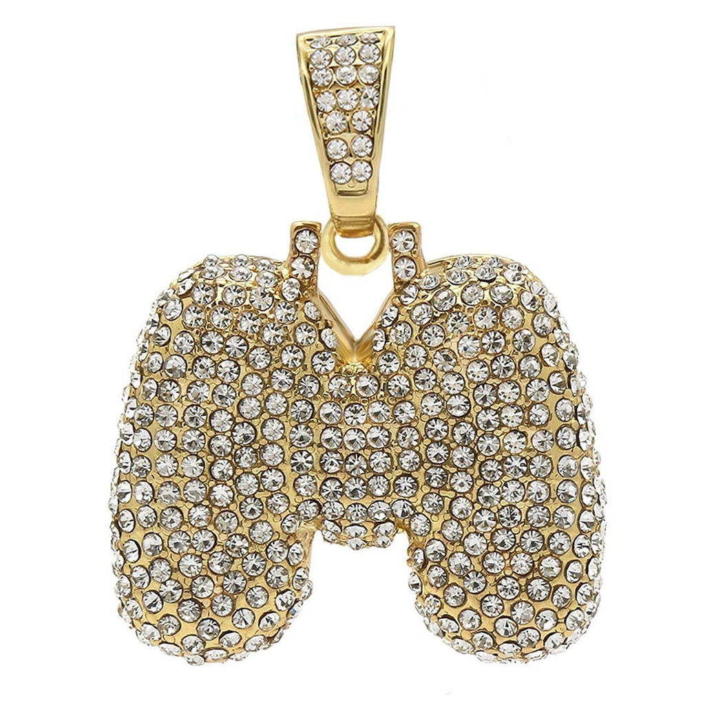 Hip Hop Iced Out Iced Out Alphabet Initial Letter R 18K Gold Stainless Steel Pendant Women Men