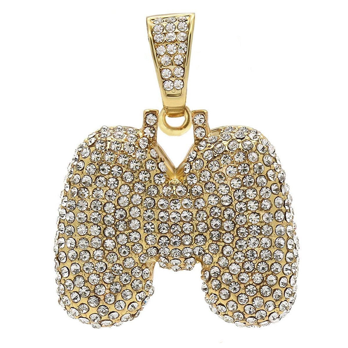 Hip Hop Iced Out Iced Out Alphabet Initial Letter R 18K Gold Stainless Steel Pendant Women Men