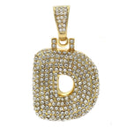 Hip Hop Iced Out Iced Out Alphabet Initial Letter R 18K Gold Stainless Steel Pendant Women Men