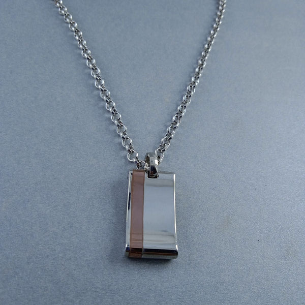 Heavy Antique Silver Stainless Steel Necklace Pendant Chain Bulk Main image