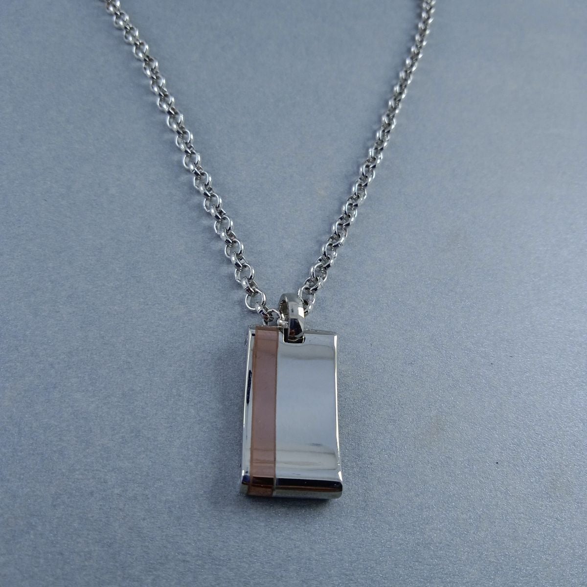 Heavy Antique Silver Stainless Steel Necklace Pendant Chain Bulk