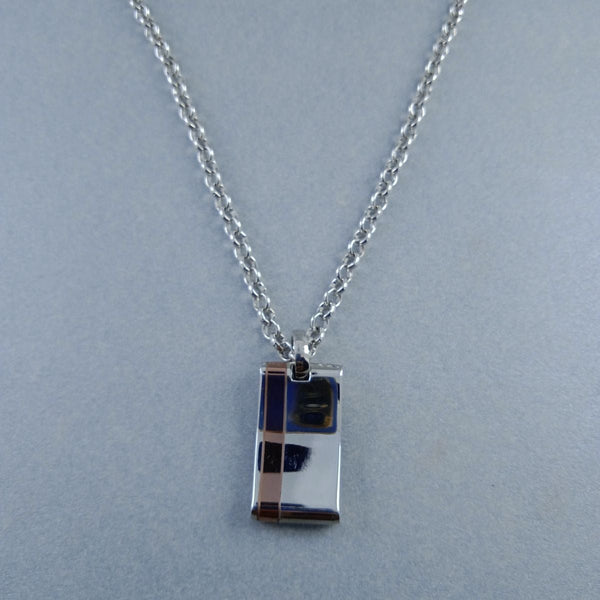 Heavy Antique Silver Stainless Steel Necklace Pendant Chain Bulk Secondary image