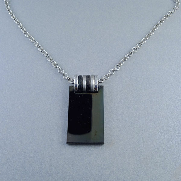 Heavy Antique Silver Stainless Steel Necklace Pendant Chain Bulk Main image