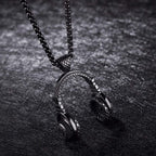 Music Dj Headphone Headset Earphone Stainless Steel Pendant Chain