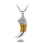 Dragon Wolf Lion Tooth Silver Gold Stainless Steel Pendant Chain Bulk