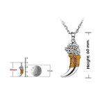 Dragon Wolf Lion Tooth Silver Gold Stainless Steel Pendant Chain Bulk