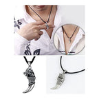 Dragon Wolf Lion Tooth Silver Gold Stainless Steel Pendant Chain Bulk