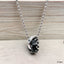 Couple Lovers Valentine Black Stainless Steel His Crown Pendant Chain Unisex