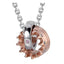 Couple Lovers Valentine Pink Stainless Steel Her Crown Pendant Chain