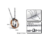 Couple Lovers Valentine Stainless Steel CZ Pendant Chain Bulk