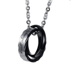Couple Lovers Valentine Stainless Steel CZ Pendant Chain Bulk