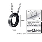 Couple Lovers Valentine Stainless Steel CZ Pendant Chain Bulk