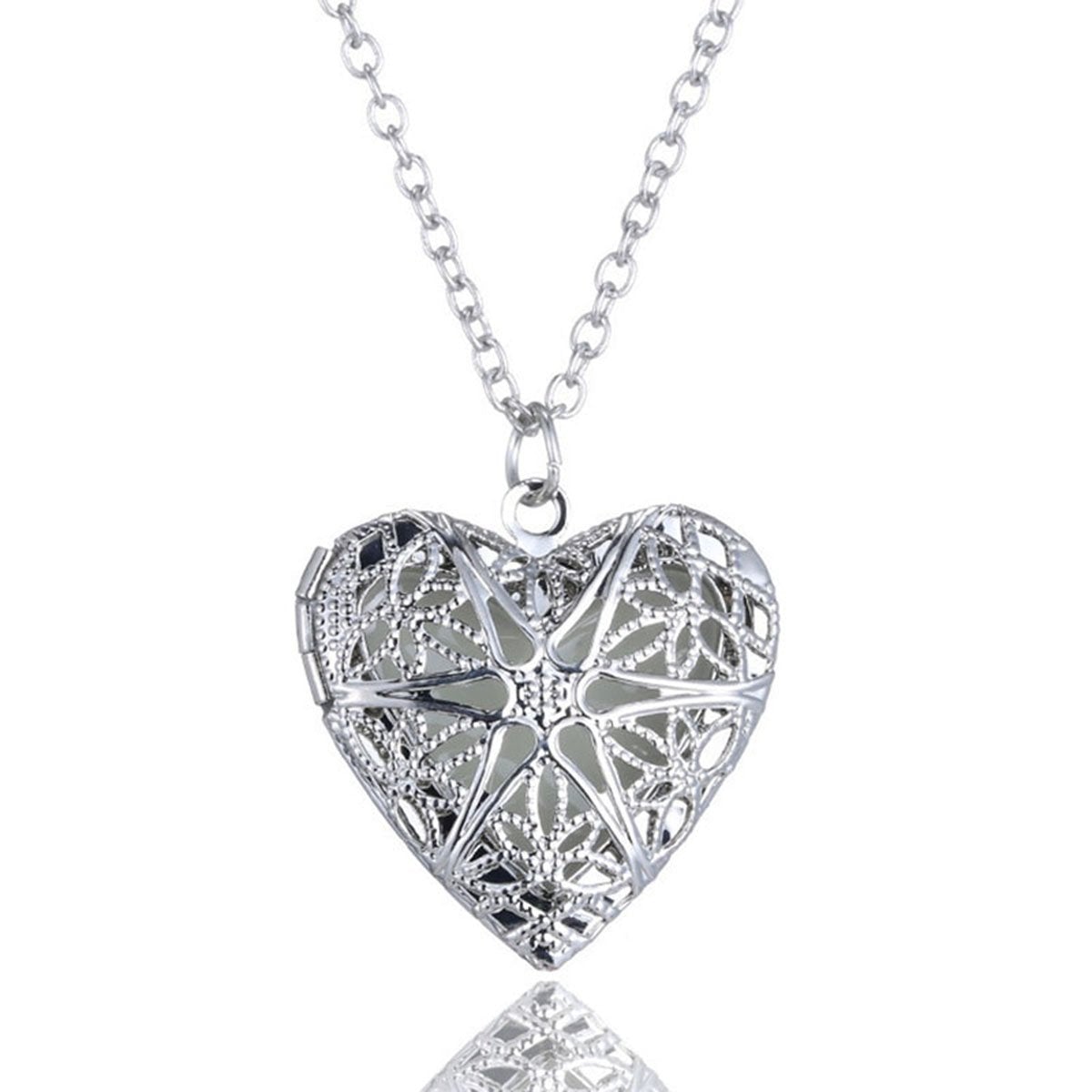 Openable Heart Love Photo Frame Picture Photograph Pendant Chain Bulk Secondary image