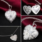 Openable Heart Love Photo Frame Picture Photograph Pendant Chain Bulk