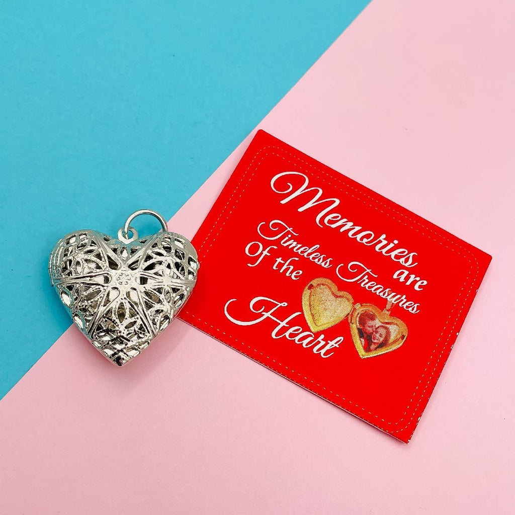 Copper Heart Filigree Watch Charm For Women Silver Bulk