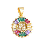Initial Alphabet Large Letter CZ 18K Gold Only Pendant Locket Bulk