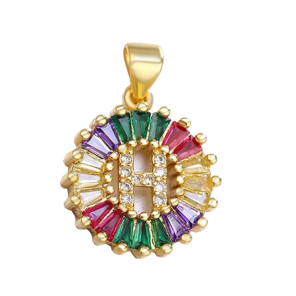 Initial Alphabet Large Letter CZ 18K Gold Only Pendant Locket Bulk