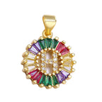 Initial Alphabet Large Letter CZ 18K Gold Only Pendant Locket Bulk